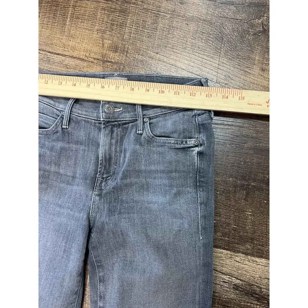 MOTHER The Rascal Ankle Snippet Jeans In Makin’ The Grade - Gray - Size 26 - Picture 3 of 9